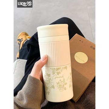 高顏值保溫杯女生便攜式泡茶水杯女新款2024辦公室帶茶隔女士杯子