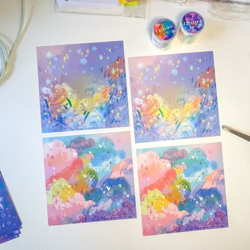 三款描圖紙 半透明 不透明色紙 摺紙色紙 手作色紙 拼貼素材紙組