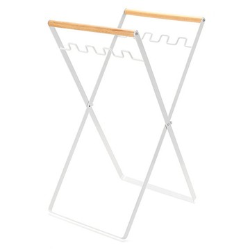 ISE MOUNT 小島嶼山 北歐品味可折疊垃圾掛架 白色 櫸木 鐵