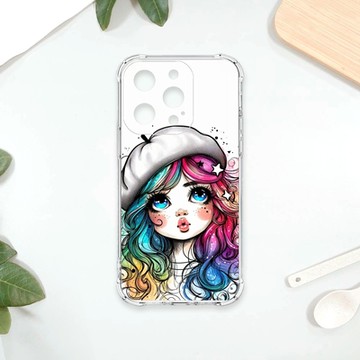 TRON IPhone 15 PRO 嘟嘴小女孩 四角防摔 軟殼 手機殼