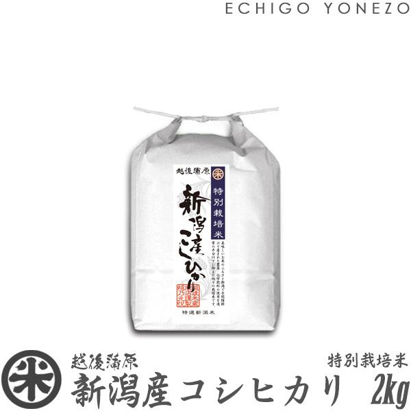 [新米 令和5年産] 新潟産コシヒカリ 特別栽培米 2kg (2kg×1袋) 減農薬 減化学肥料 新潟米 こしひかり お米 白米 送料無料 ギフト対応