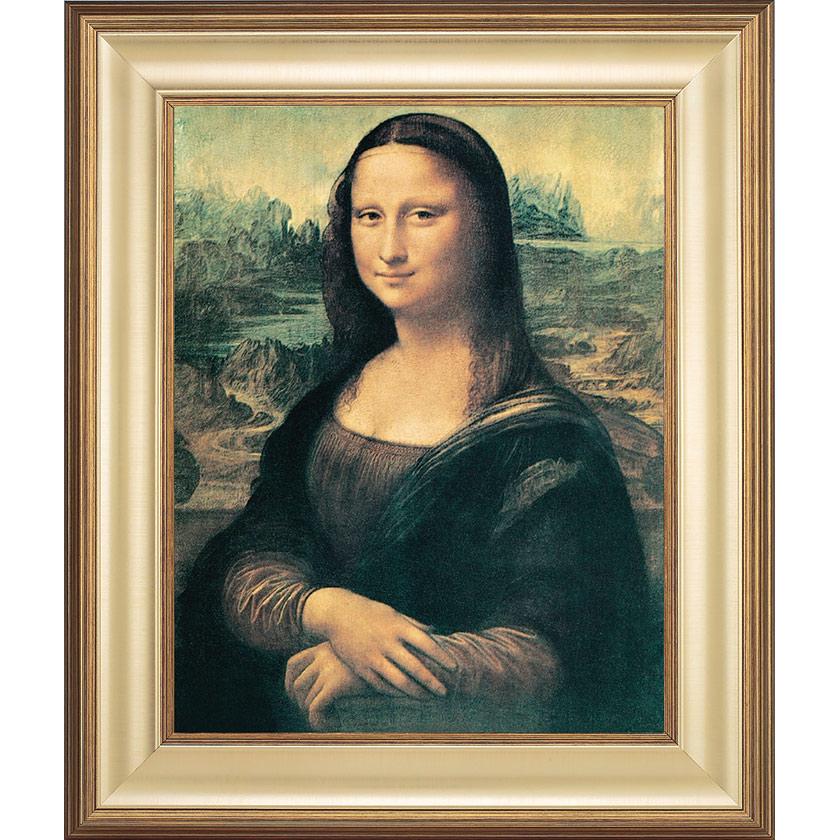 ダヴィンチ 絵画 モナリザ 3号 立体複製名画 レプリカ 額付き