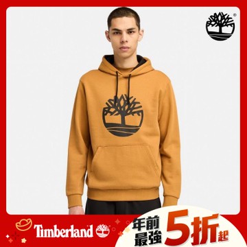 (領券再折)Timberland官方旗艦 男款小麥色LOGO連帽上衣|A6K3KP47