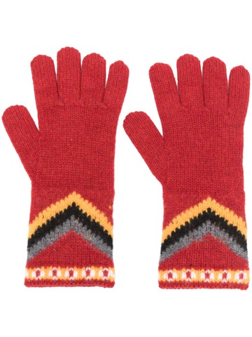 Alanui - Antartic Circle wool gloves - women - Wool - One Size - Red