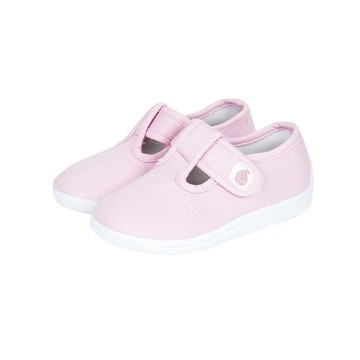 英國 JoJo Maman BeBe - 嬰幼兒童帆布鞋/休閒鞋-淡粉