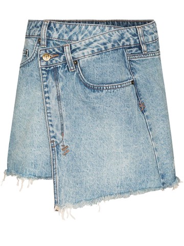 Ksubi - Rap asymmetric denim mini skirt - women - Cotton - 24 - Blue