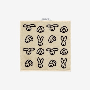 韓國 WARMGREY TAIL 純棉擦手巾 奶油兔 34 x 34