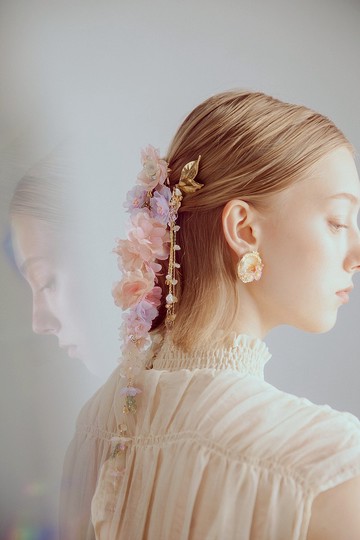 映柳荷花垂感髮簪九件套裝