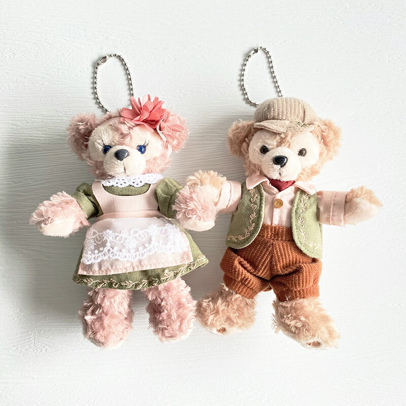 美國百分百【全新真品】Duffy & Friends 達菲熊 吊飾 小熊 娃娃 迪士尼 配件 布偶 棕色/藕粉 CH60