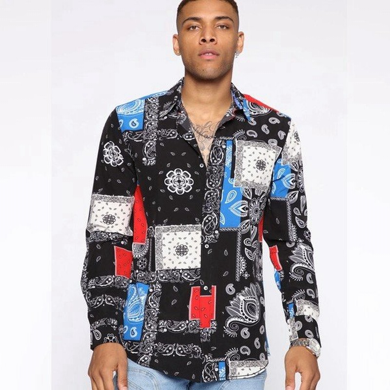 La発 Fashion Nova ファッションノバ インポートブランド メンズ ペイズリー バンダナ柄 シャツ トップス ホスト 夜 日本未入荷 通販 Lineポイント最大get Lineショッピング