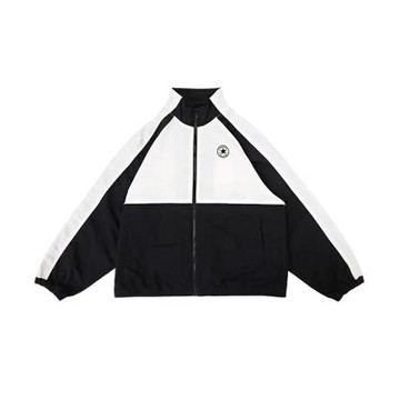 Converse Crinkled Nylon Jacket Black 男款 黑白色 休閒 外套 MCH697-023