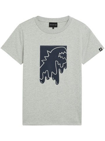 SPORT b. by agnès b. - Dino-print cotton T-shirt - women - Cotton - 2 - Grey