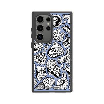 Galaxy S24 Ultra SolidSuit 黑 - Ted Leonid Melendres - Puzzle Heads Blue 藍謎