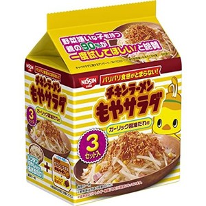 日清食品 日清チキンラーメンもやサラダ ガーリック醤油たれ付 3セット入 123G×9個