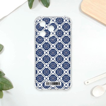 TRON IPhone 15 PRO 幾何復古花磚C款 四角防摔載具殼 軟殼 手機殼