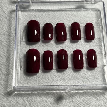 💅限時下殺穿戴甲💅(手工穿戴甲)美甲貼車釐子紅裸色可拆卸假指甲貼片小紅書衕款手工穿戴甲 WVKY