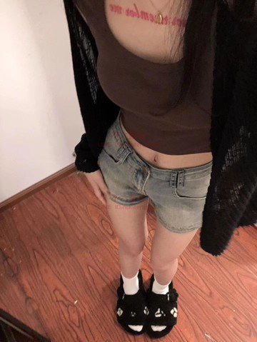 美式復古 辣妹牛仔超短褲 女夏小個子 高腰修身 顯瘦A字褲【不二雜貨】