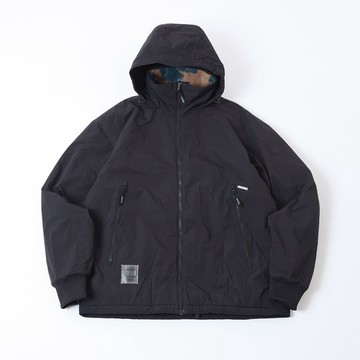 ADISI 男雙面穿超撥水抗風保暖外套 AJ2521056 宇宙黑/大地迷彩藍 (M-2XL)｜防潑水 抗風 可收納帽 內裡羊羔絨