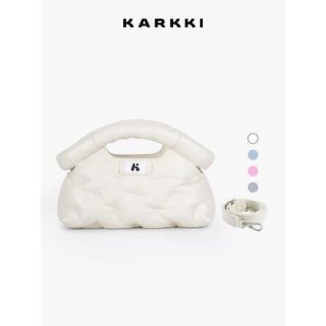 (免運)郭碧婷同款 KARKKI/個奇小羊皮云朵餃子包法式單肩手拿斜挎包女包