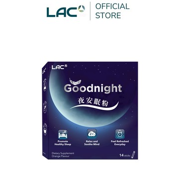 【LAC利維喜】夜安眠粉14包-橘子口味(有效期限至2026.12.31/專利GABA/網路限定款)