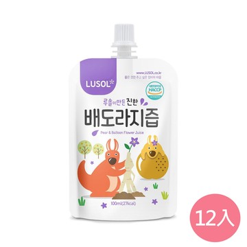 韓國 LUSOL - 嬰幼兒雪梨桔梗汁(6m+)-100mlX12袋