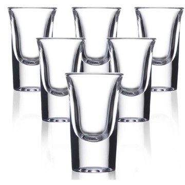 厚底云吞杯白酒杯利口一口杯小酒杯玻璃烈酒杯套裝6支起