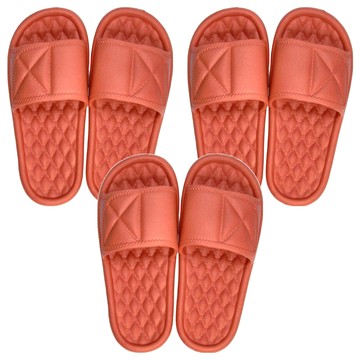 輕量格紋拖鞋 Set 3  35~36(230mm)  橘色