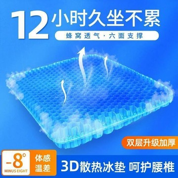 🔥台灣熱賣🔥2026新款夏季必備涼墊 硅膠坐墊 蜂窩坐墊 汽車坐墊 辦公室清涼冰墊 降溫靠墊 座椅墊子0301 3SPI
