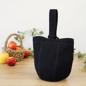 蘋果色/黑【訂製】Trocco 帆布包