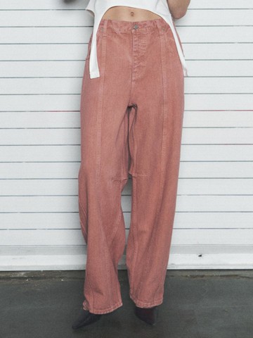 Pigment Curved Pants Pink