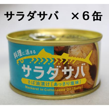 木の屋石巻水産　サラダサバ　油漬け　あっさり塩味　170ｇ×6個