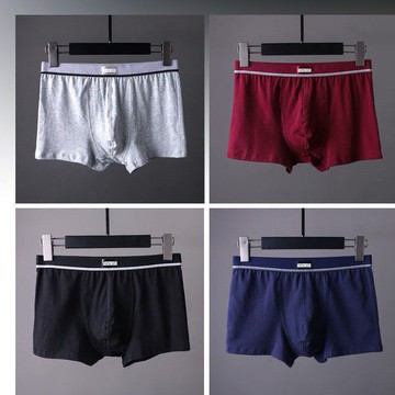 男士內褲男純棉平角褲高腰中老年人褲頭男大碼寬松四角褲肥佬短褲