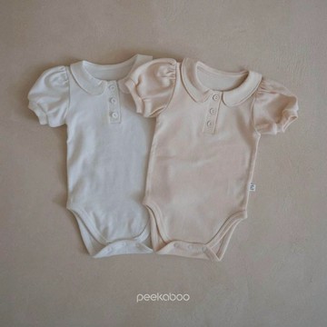 Peekaboo 小領澎袖寶寶包屁衣｜女寶包屁衣 連身衣 嬰兒包屁衣 韓國童裝 寶寶衣服 嬰兒衣服