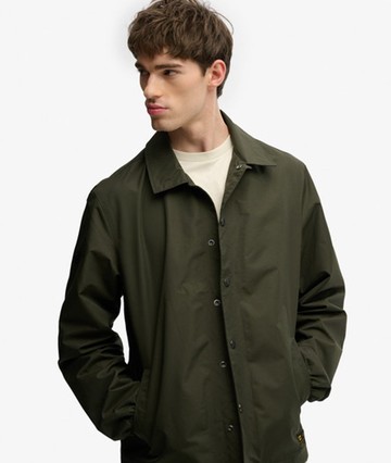 Superdry Men's Surplus Otto Coach Jacket Green Size: L