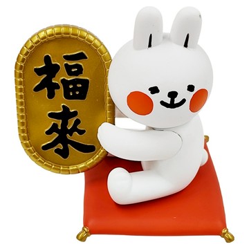 YENDAR 研達 招財公仔 懶散兔 95mm PVC材質  1個