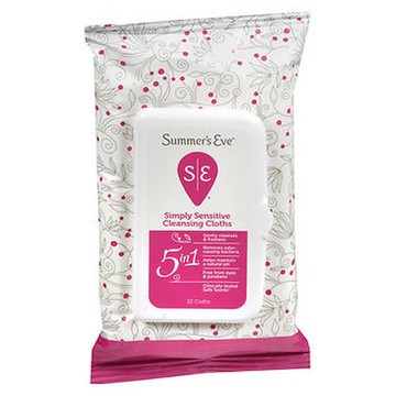 Summers Eve Cleansing Cloths Simply Sensitive 32 Each by Summers Eve
