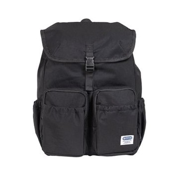 【OUTDOOR】慢活宣言翻蓋束口後背包-黑色 ODWO13ZUOABZ28BK