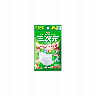 興和 三次元マスク ホワイト こども用 5枚入 通販 Lineポイント最大get Lineショッピング