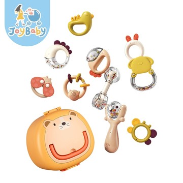 JOYBABY 新生兒牙膠搖鈴套組  彌月禮盒 嬰兒玩具 響聲玩具