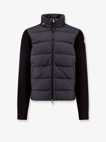 Padded jacket/cardigan with virgin wool inserts - MONCLER - gender_Man