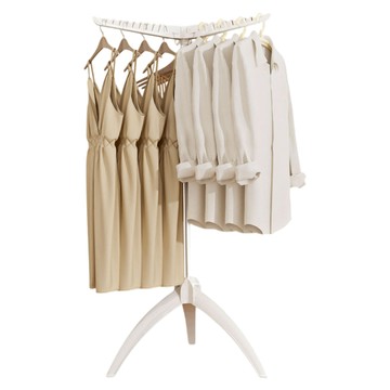 【居家cheaper】白樹曬神不鏽鋼摺疊曬衣架 HA5060-WT 晾衣架 曬被架 摺疊衣架 防風衣架 單桿衣架 雙桿白色