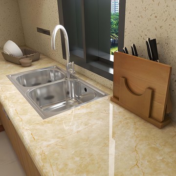 仿大理石美觀防水防油貼 琥珀黃 1捲 500 x 60cm 易清潔