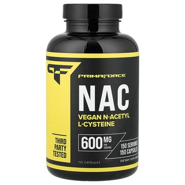 Primaforce, N-乙酰半胱氨酸（NAC），600 毫克，150 粒膠囊