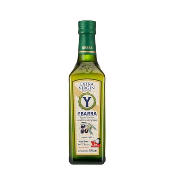 橄欖油 【YBARRA 益百萊】100%特級冷壓初榨橄欖油(500mlx6瓶/生飲級/玻璃瓶裝)