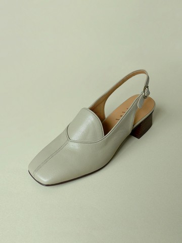 Block Heel Slingback Loafers