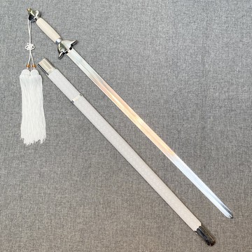 太極劍 白色太極武術劍晨練道具表演訓練軟劍硬劍漢服拍照古典舞蹈未開刃 【CM6473】