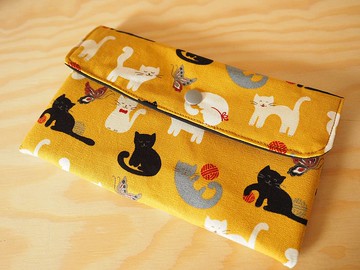 英國製作 玩耍貓貓 雙層防水口罩袋 可放成人口罩