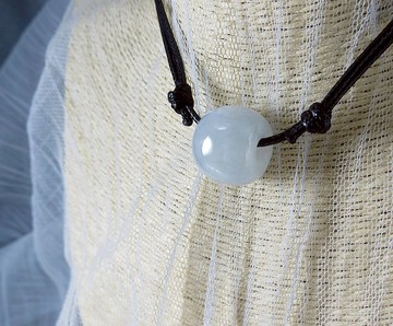 【幸運路路通】冰莫西沙翡翠韓國蠟線項鍊*AG04*招財、防小人