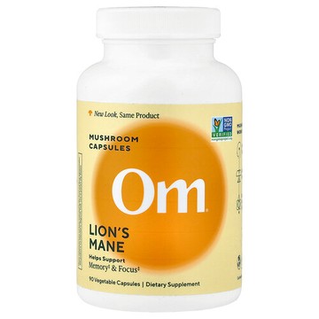 Om Mushrooms, 猴頭菇膠囊，90 粒素食膠囊（每粒膠囊 666 毫克）