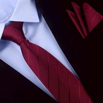 正裝懶人拉鏈領帶男酒紅色韓版結婚新郎窄易拉得免打結拉鏈式男士